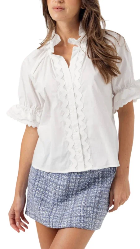 Hazel Shirt In White Budget Friendly