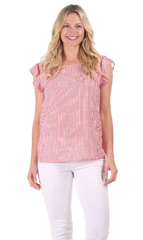 Heather Top in Red Stripe Chic Wardrobe Essentials