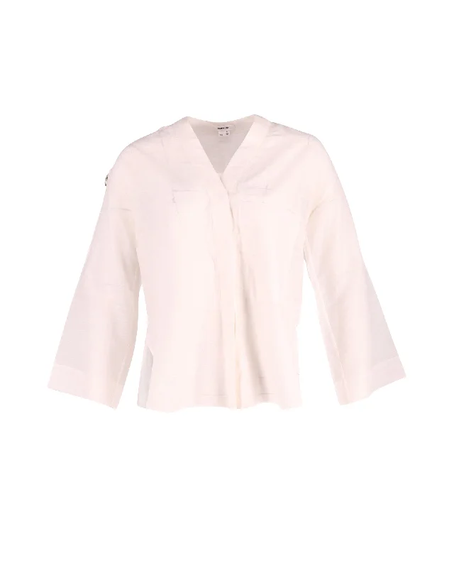 Helmut Lang Casual Blouse in White Cotton Sophisticated Outfits