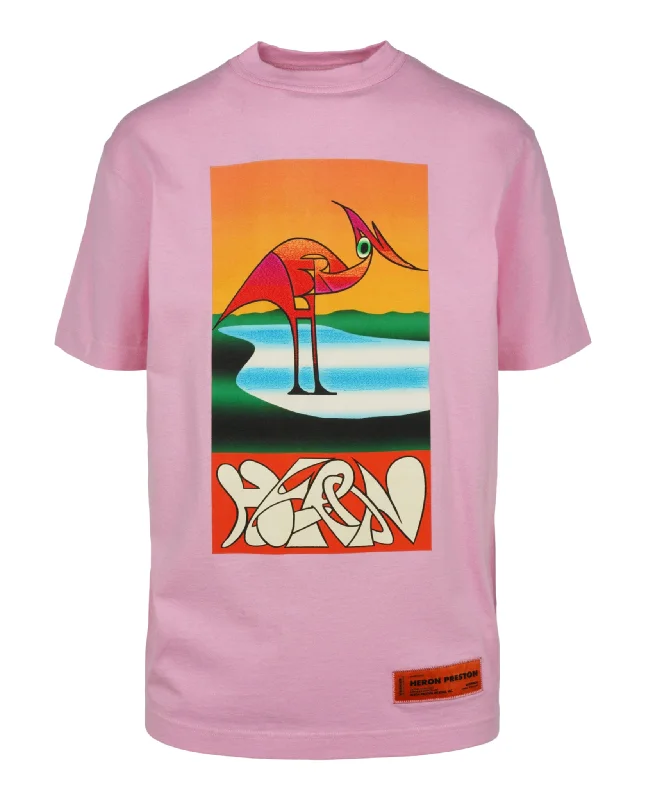 Heron Abstract T-Shirt New In This Season