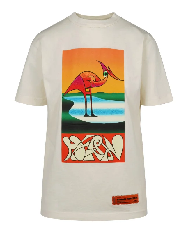 Heron Abstract T-Shirt Effortless Comfort