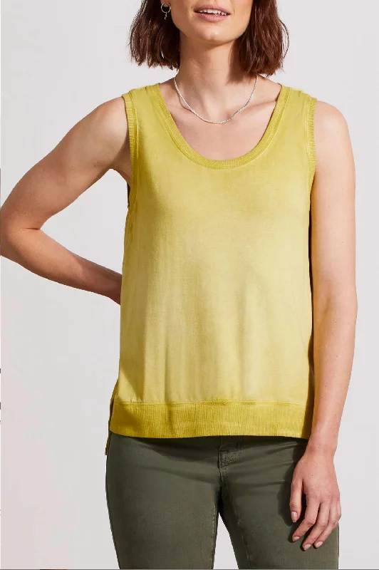 High/low Tank Top In Pear Limited Time Offer