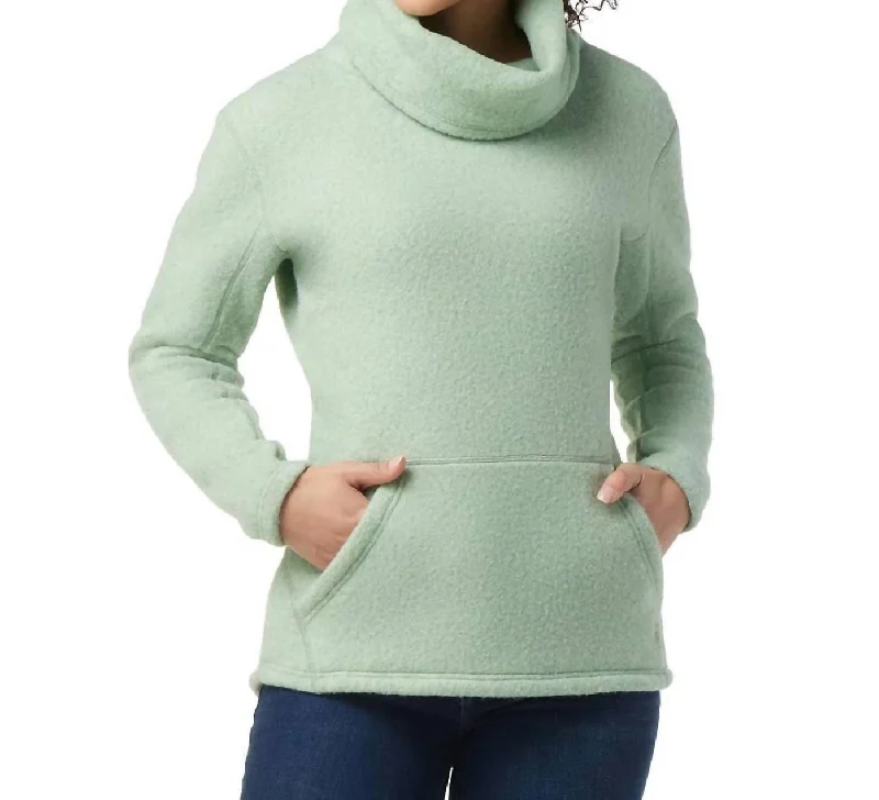 Hudson Trail Merino Wool Fleece Pullover In Light Jade Forward Trendsetter