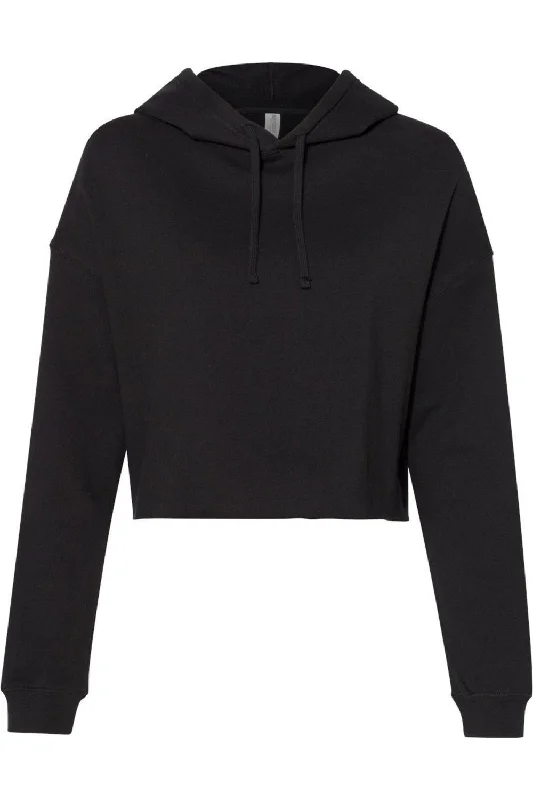 Independent Trading Co. Womens Lightweight Crop Hooded Sweatshirt Flash Sale, Don't Miss