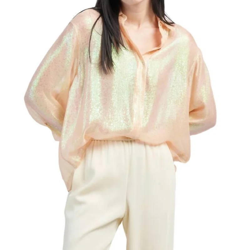 Iris Chiffon Silk Shirt In Cream Great Prices On Feminine Styles