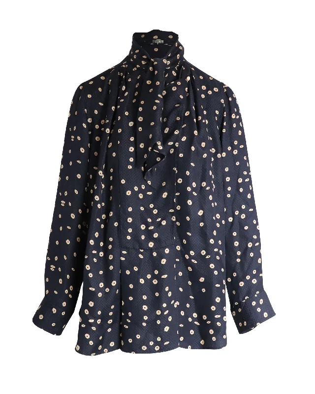 Isabel Marant Polka Dot Blouse in Black Silk Trending Items