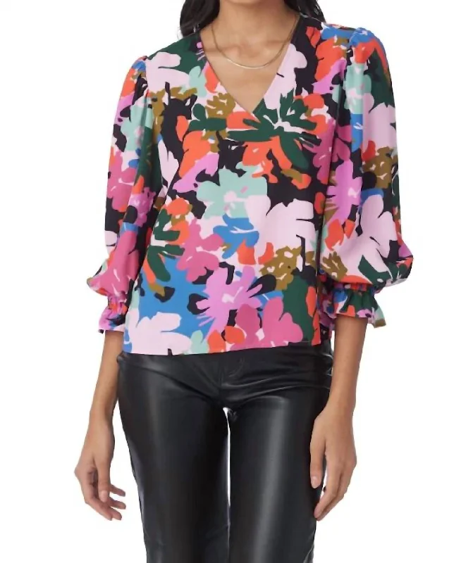 Jamie Top In Art In Bloom Exquisite Women's Wear Sale