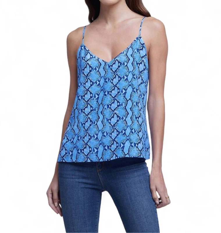 Jane Top In Blue Multi Paloma Season Offer