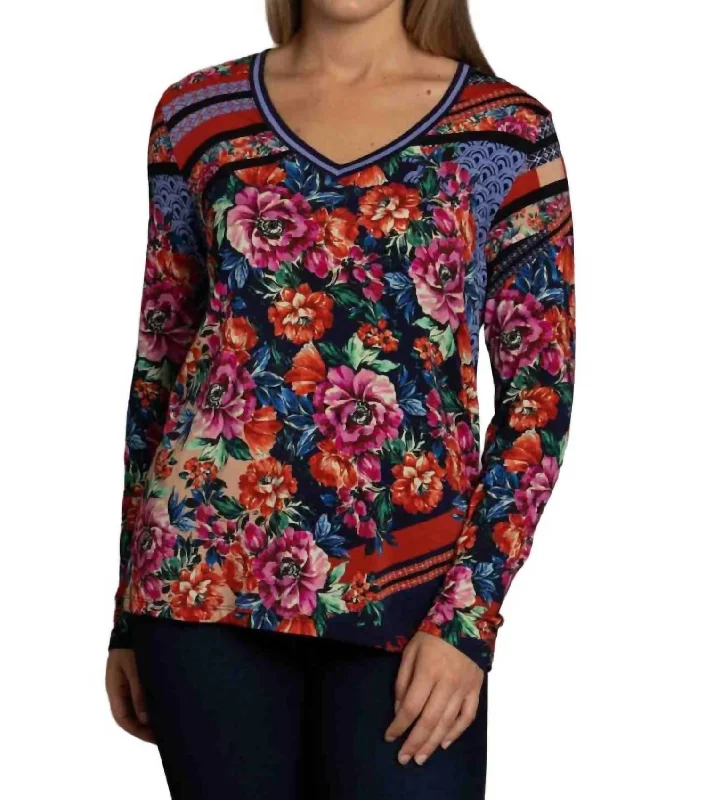 Janie Favorite V-Neck Tee In Multi Save Big