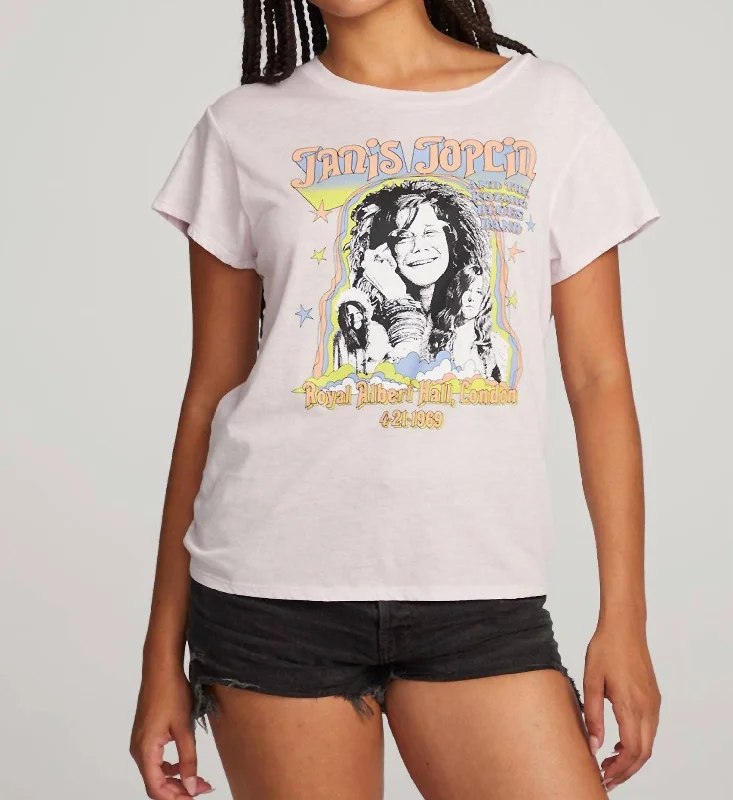 Janis Joplin Albert Hall Tee In Lavender Fog Unleash Your Trend Driven Style