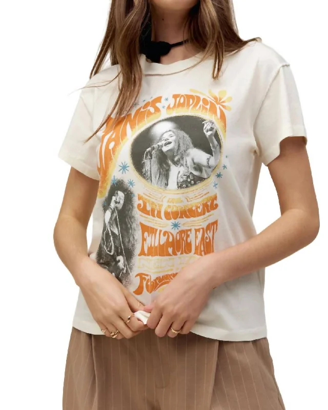 Janis Joplin Tour Tee In Stone Vintage Essentials On Sale