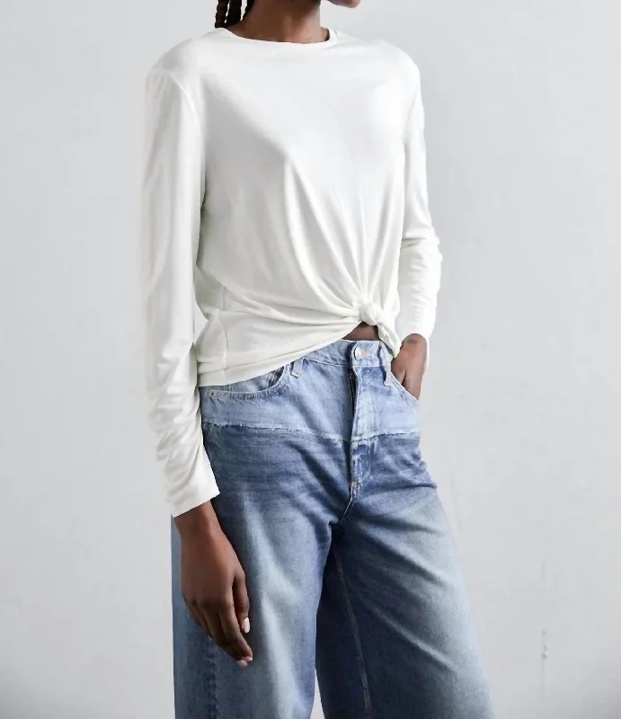 Jenna Ls Top In Ivory Sophisticated Fashion