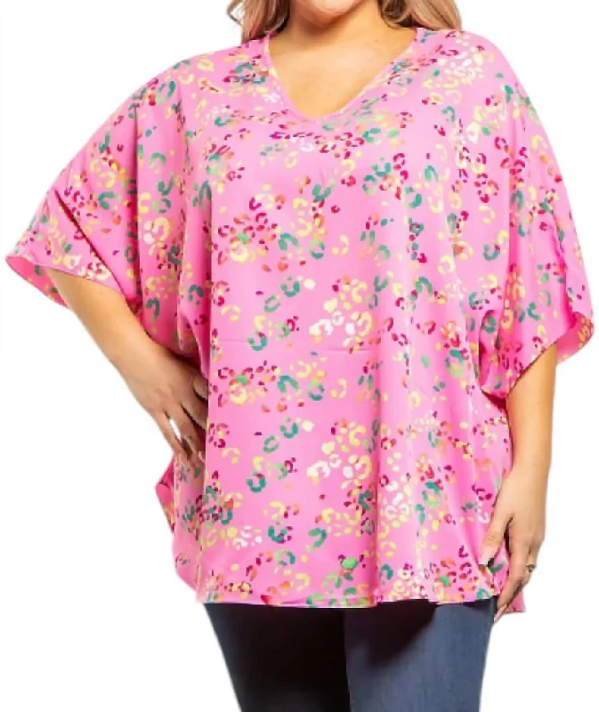 Jenner Top In Pink/green Durable Fashion Picks