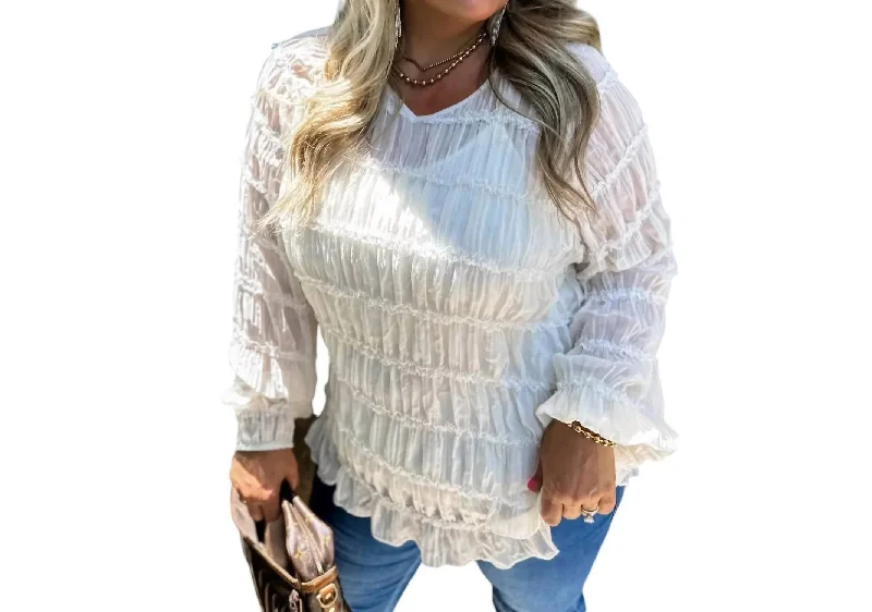 Jessica Lace Top In White Wardrobe Essentials