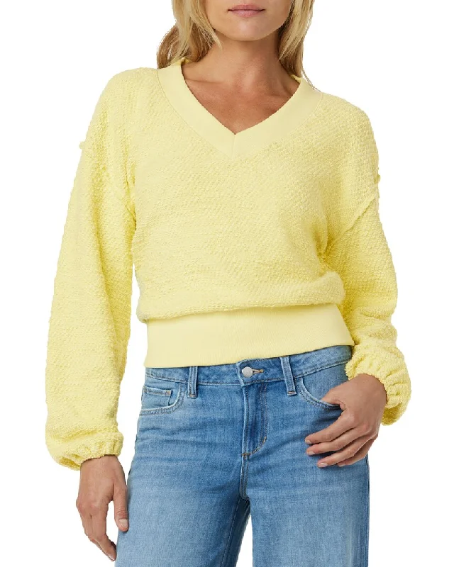 JOE’S Jeans The Carolyn Slubby Deep-V Sweatshirt Holiday Attire Sale