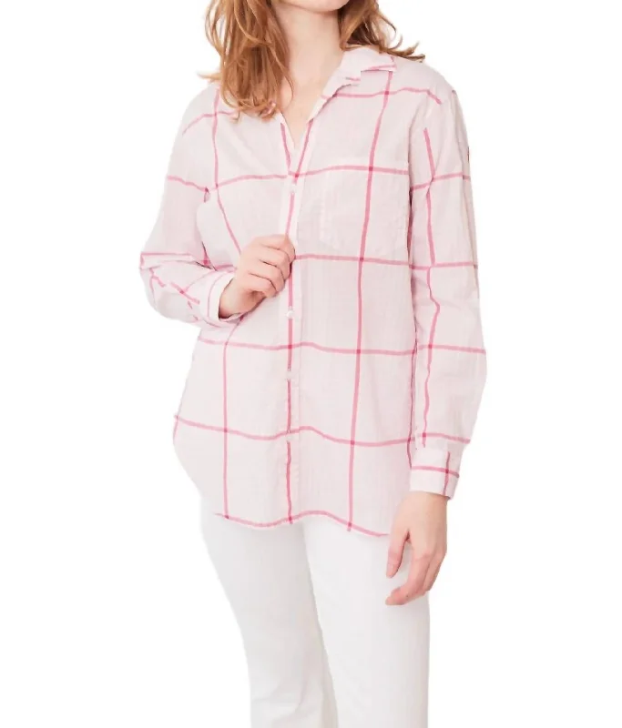 Joedy Shirt In Pmp (Pink Plaid) Fashion Essentials