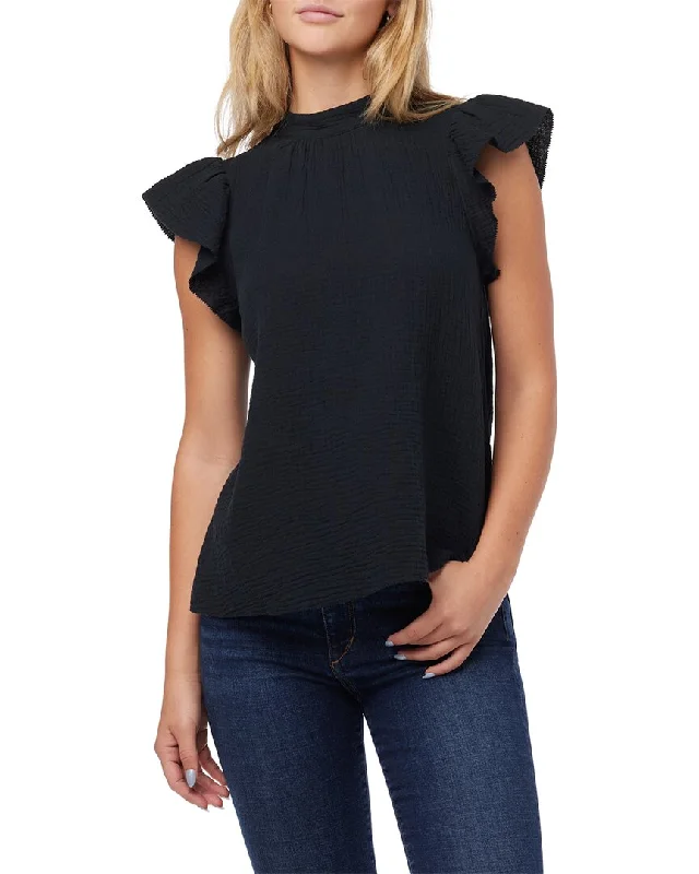 JOE'S Jeans Gauze Flutter Sleeve Top Latest Trends