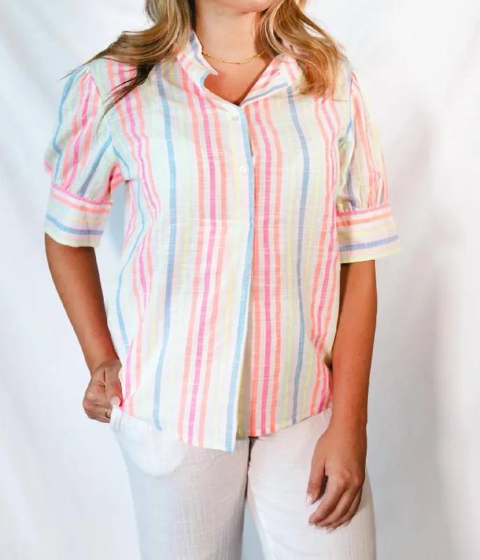 Joey Top In Summer Stripe Limited Time Flash Sale