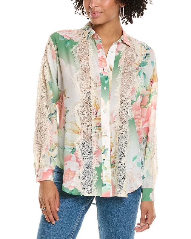 Johnny Was Ruksana Silk Blouse Flash Sale