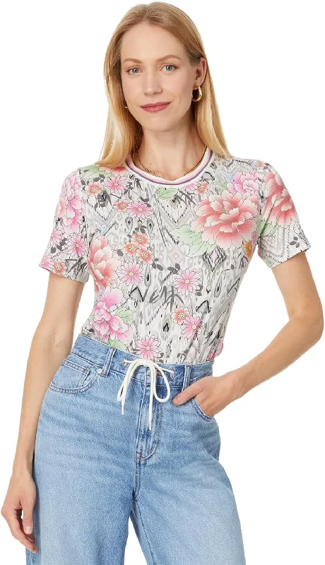 Johnny Was Women's The Janie Favorite Swing Tee, Azzie Flower Neo Feminine Charm