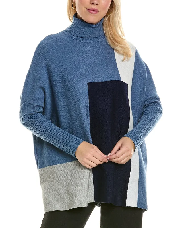 Joseph A. Turtleneck Tunic Sweater Runway Inspired Wear