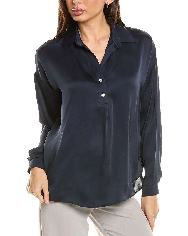 Joseph Ribkoff Satin Shirt Romantic Flair