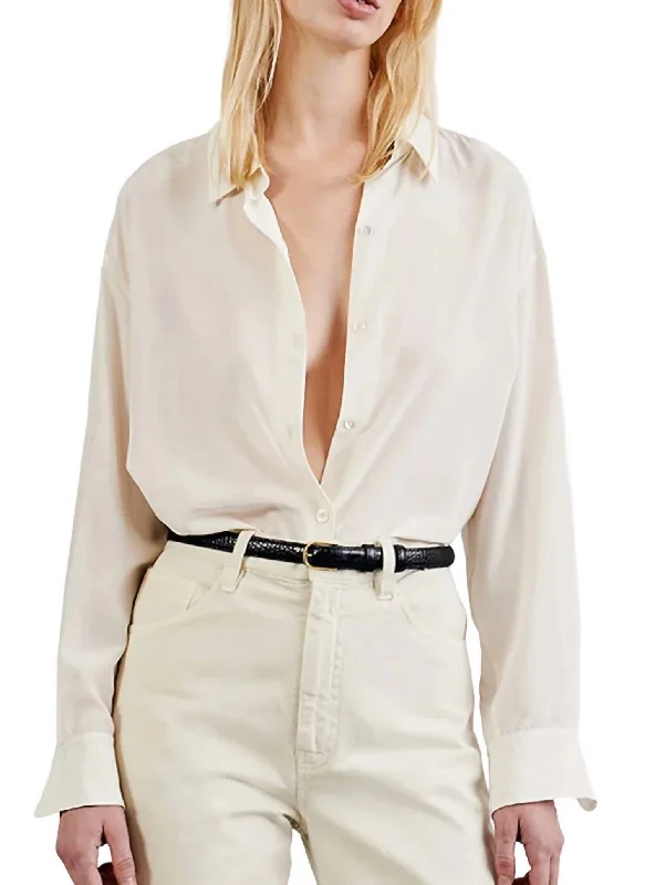 Julien Shirt In Ivory Essentials On Sale