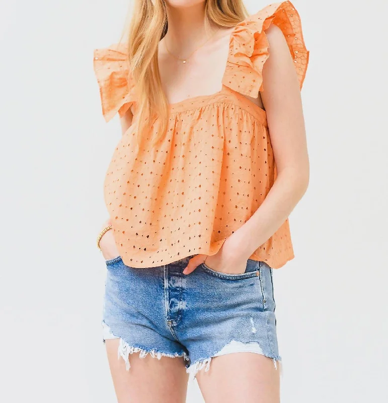 Juno P Top In Peach Unleash Your Trendy Side