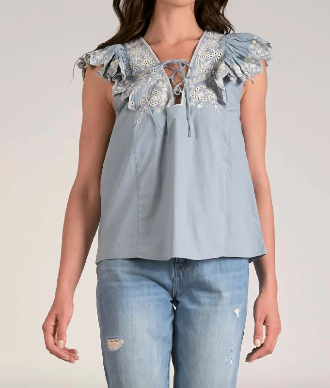 Katie Top In Baby Blue Spring Fashion