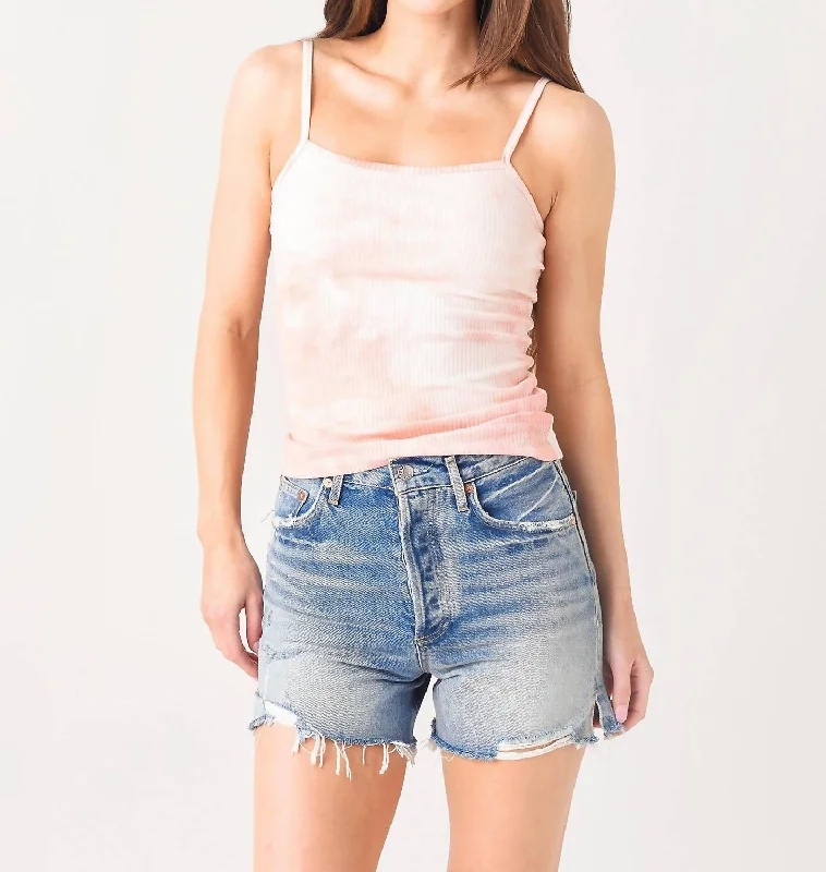 Kiel Cami Tank In Coral Dreamy Draping