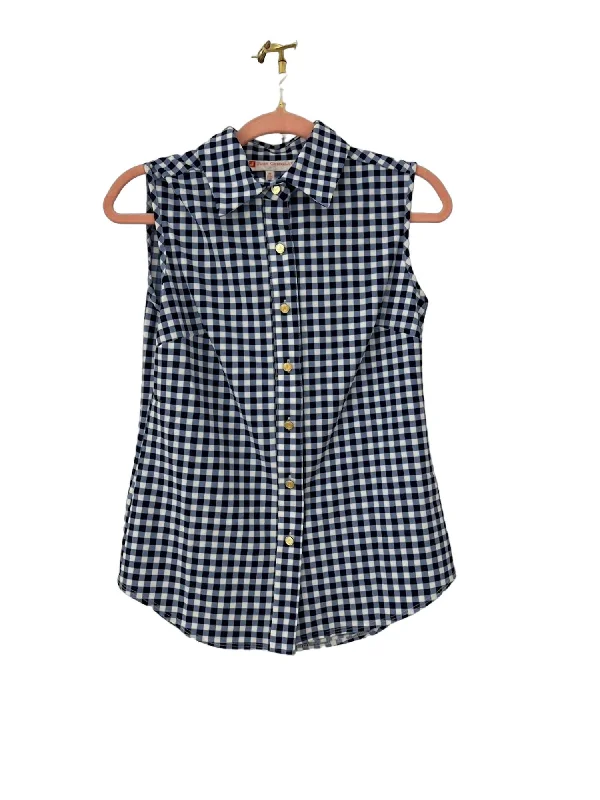 Kim Gingham Shirt In Navy Women's Urban Fashion