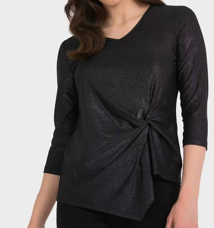 Knotted Top In Black/silver Last Chance Sale