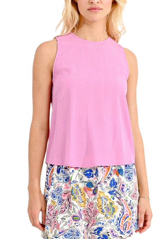 Ladies Woven Top In Pink Snag Fabulous Fashion Bargains