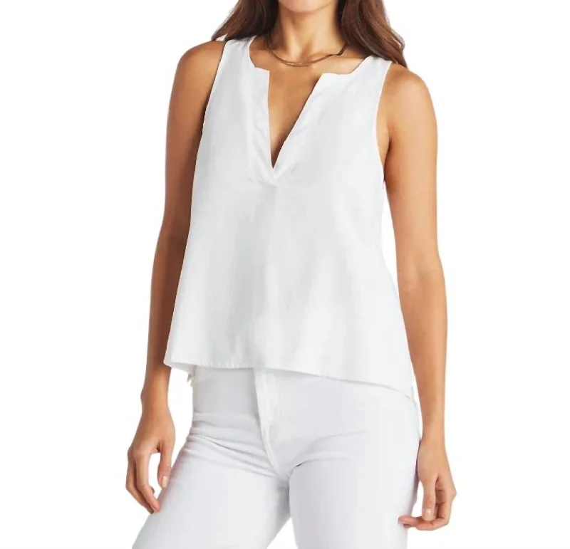 Lara Tank Top In White Stylish Looks