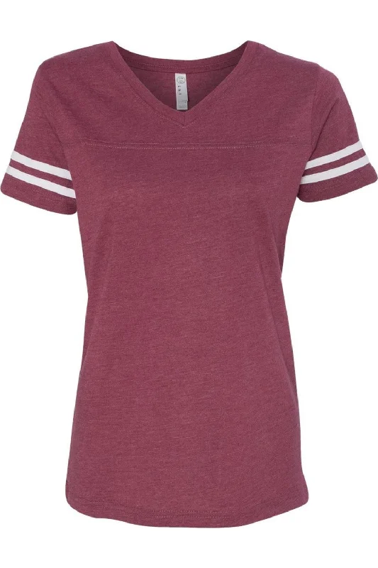 LAT Women´s Football V-Neck Fine Jersey Tee End Of Month Blowout