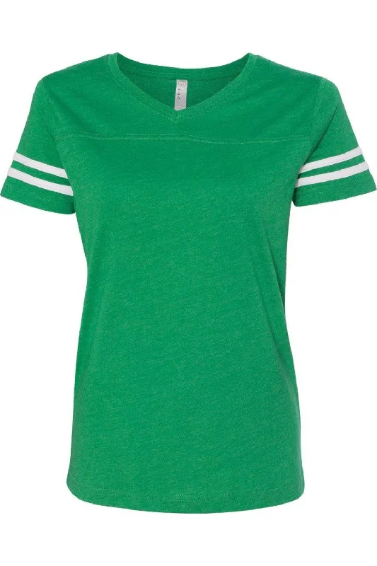 LAT Women´s Football V-Neck Fine Jersey Tee Casual Chic Clothing