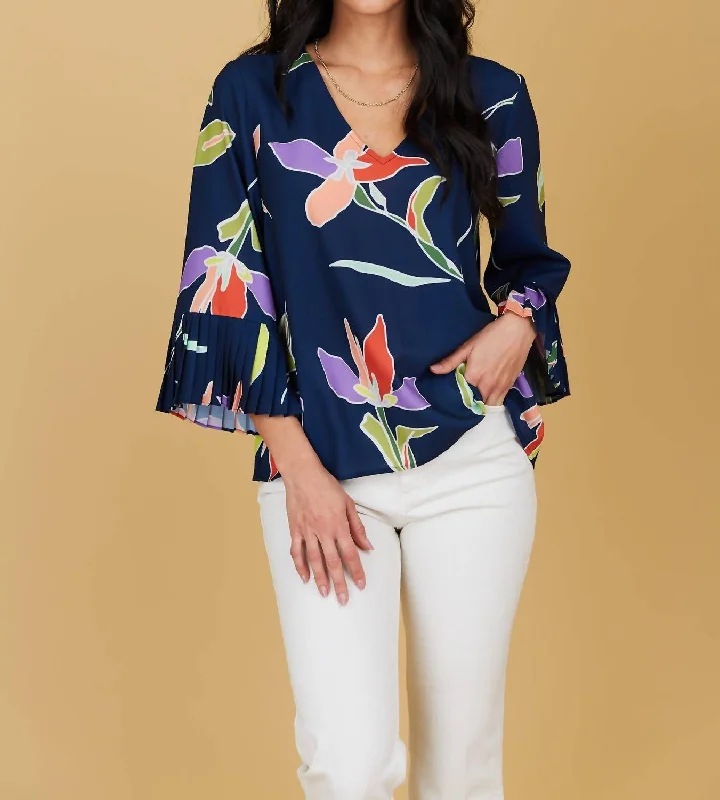 Laura Top In Blue Lily Elegant Styles