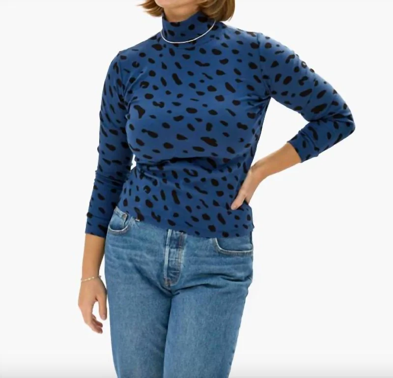 Le Turtleneck Tee In Faded Marine Jaguar Trendy Fashion Sale