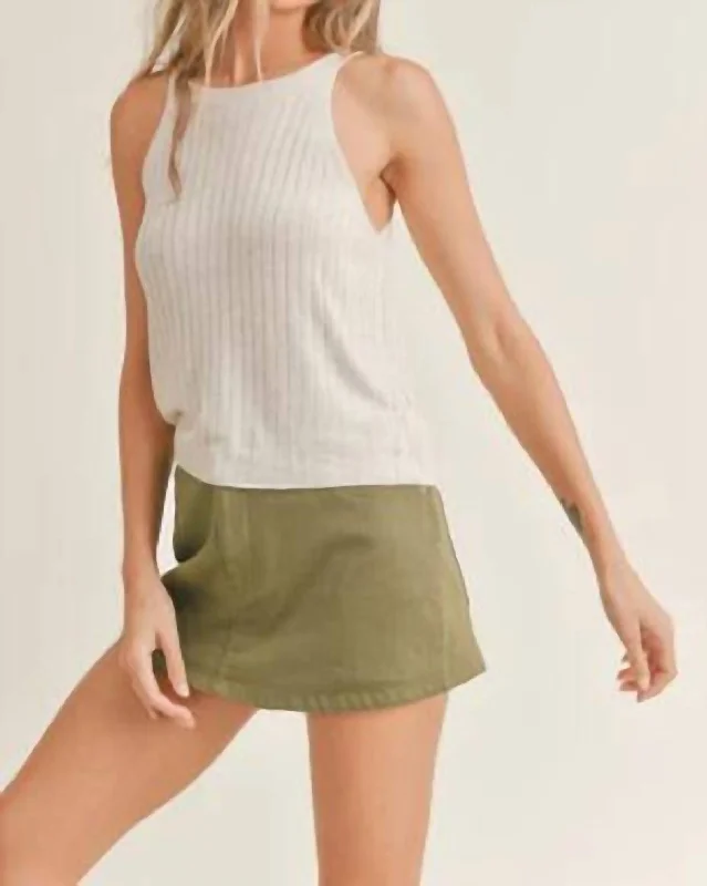 Lena Sweater Tank In Oatmeal Trend Forward Women's Wear