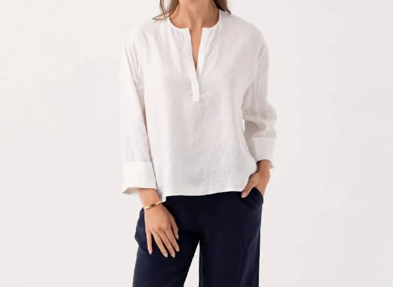 Levo Shirt In White Elegant Simplicity Wardrobe