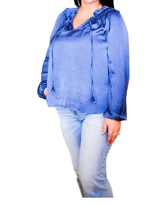 Life Like A Song Blouse In Steel Blue Style Upgrade