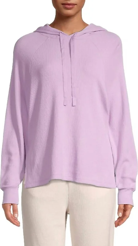 Lisle Hoodie In Lavender Evening Elegance