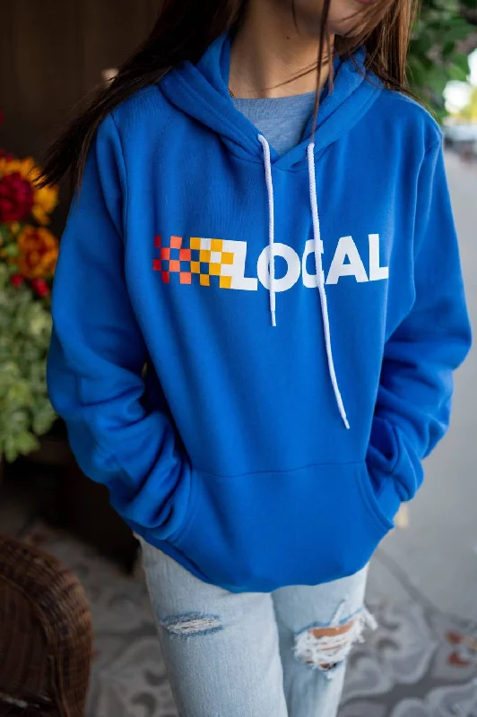 Local Adult Hoodie In Blue Contemporary Chic