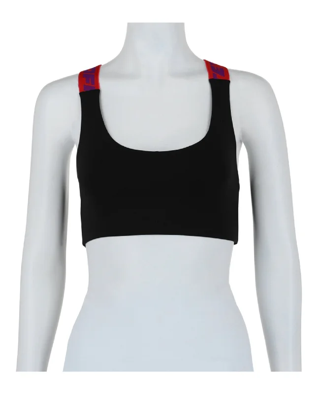 Logo Band Crisscross Sports Bra Style Streetwear