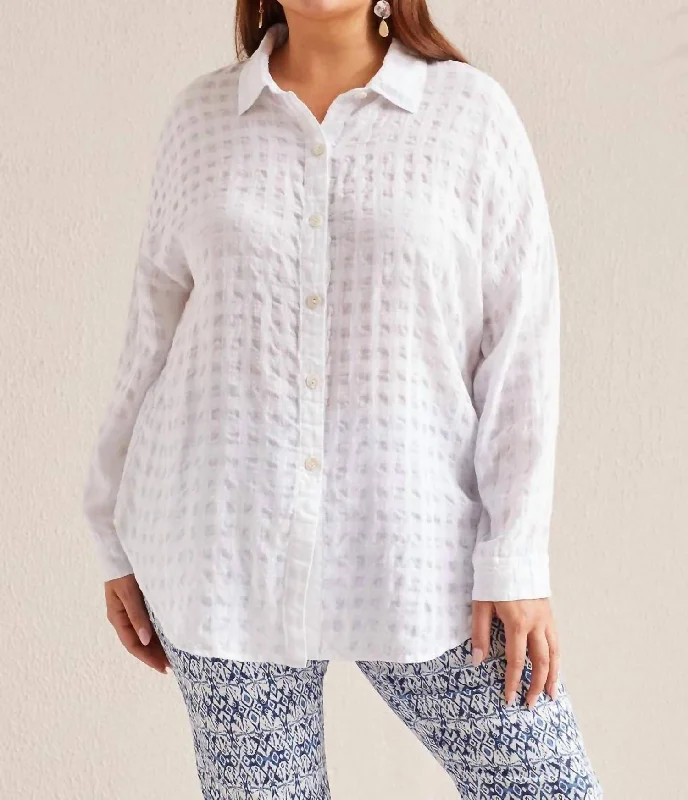 Long Sleeve Button Down Blouse In White Fashion For Every Occasion