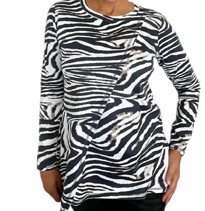 Long Sleeve Top In Zebra Crazy Discounts, Hurry Up