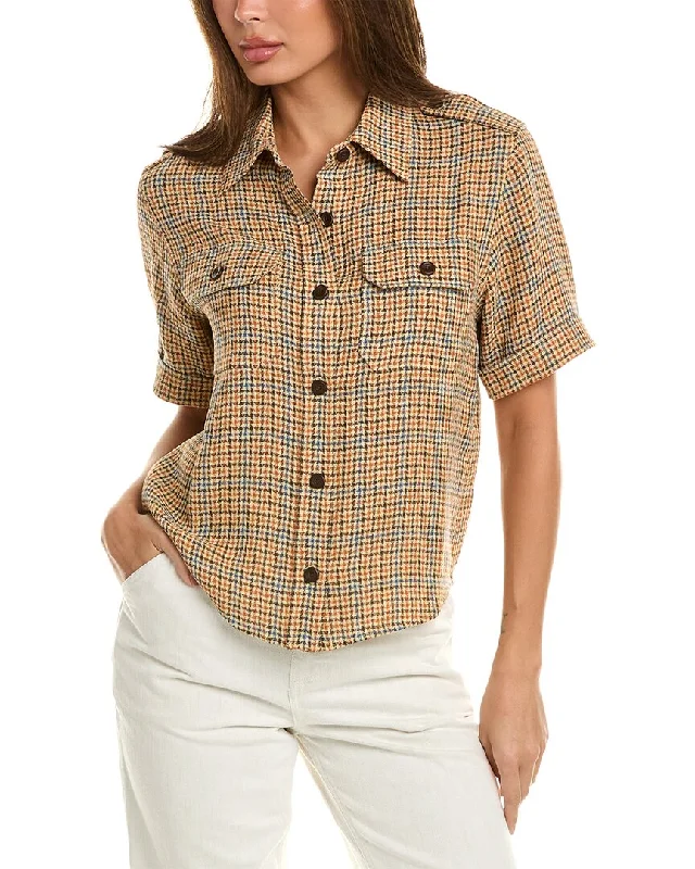 Loro Piana Annalisa Checked Linen Shirt Versatile Style Wardrobe