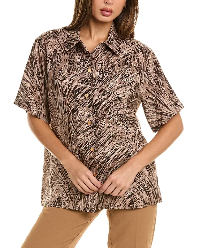 Loro Piana Printed Gauze Linen Shirt Timeless Elegant