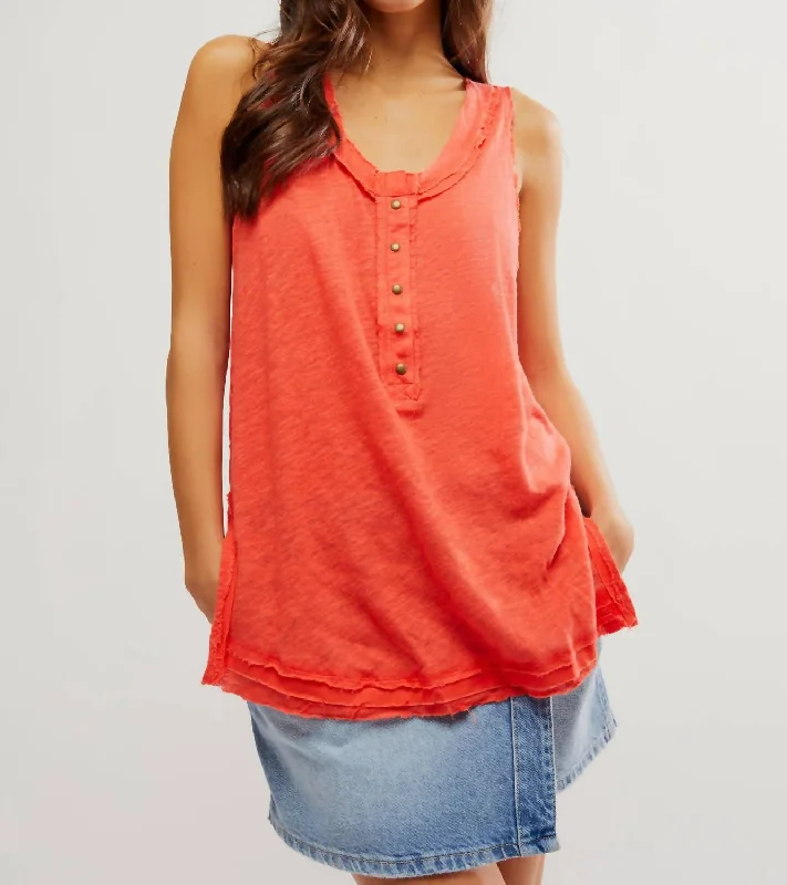 Love Language Solid Tank In Radiant Watermelon Hurry Before It's Gone