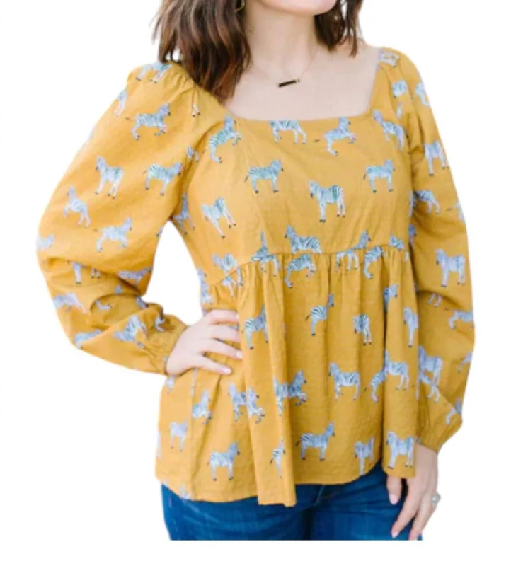 Lucky Top Long Sleeve In Yellow Innovate Your Wardrobe